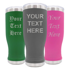 Personalized Pilsner Beer Insulated Tumbler 20oz with Any Text