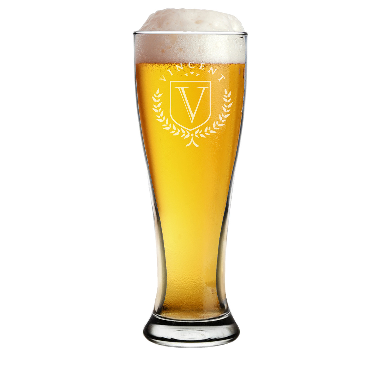 Customizable Pilsner Glass for Dads Personalized Beer Mug for Father’s Day-16 oz 