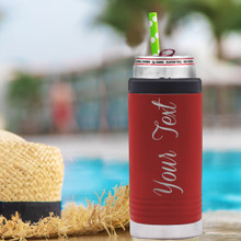Personalized Slim Skinny Can Holder with Any Text