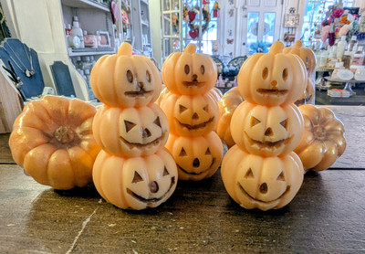 Three Stacked Jack O'Lantern Pumpkin Soap