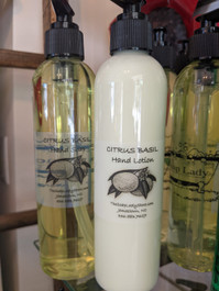 citrus basil hand soap and lotion
