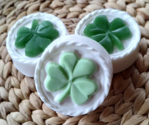 Shamrock round soap, Light Green and Kelly Green
