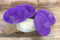 Pure Grace Type* scented oval soap offered in purple and clear.
