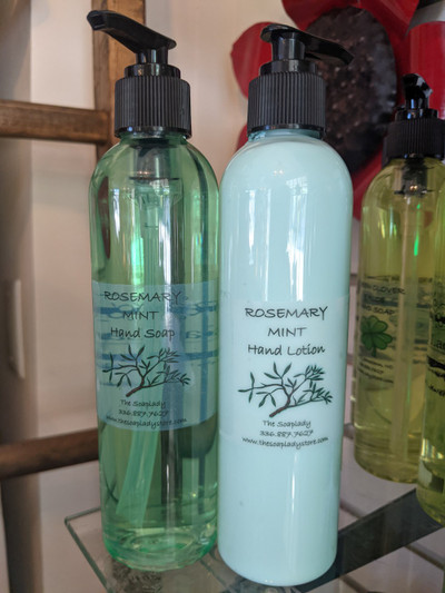 rosemary mint hand soap and lotion