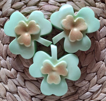 Large Double Shamrock Soap with Gold Center 