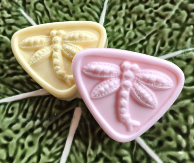 Dragonfly Triangular Soap (SPC-DTRI) Available in multiple colors and scents.