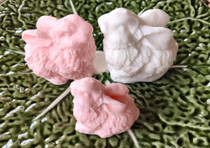 Bunny Rabbit Soap-Large mother rabbit, and baby bunny, sculpted single.