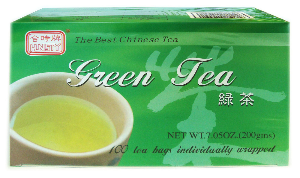 33121 CHINESE GREEN TEA BAG HUNSTY 40/7 OZ(100BG) Well Luck Co., Inc.