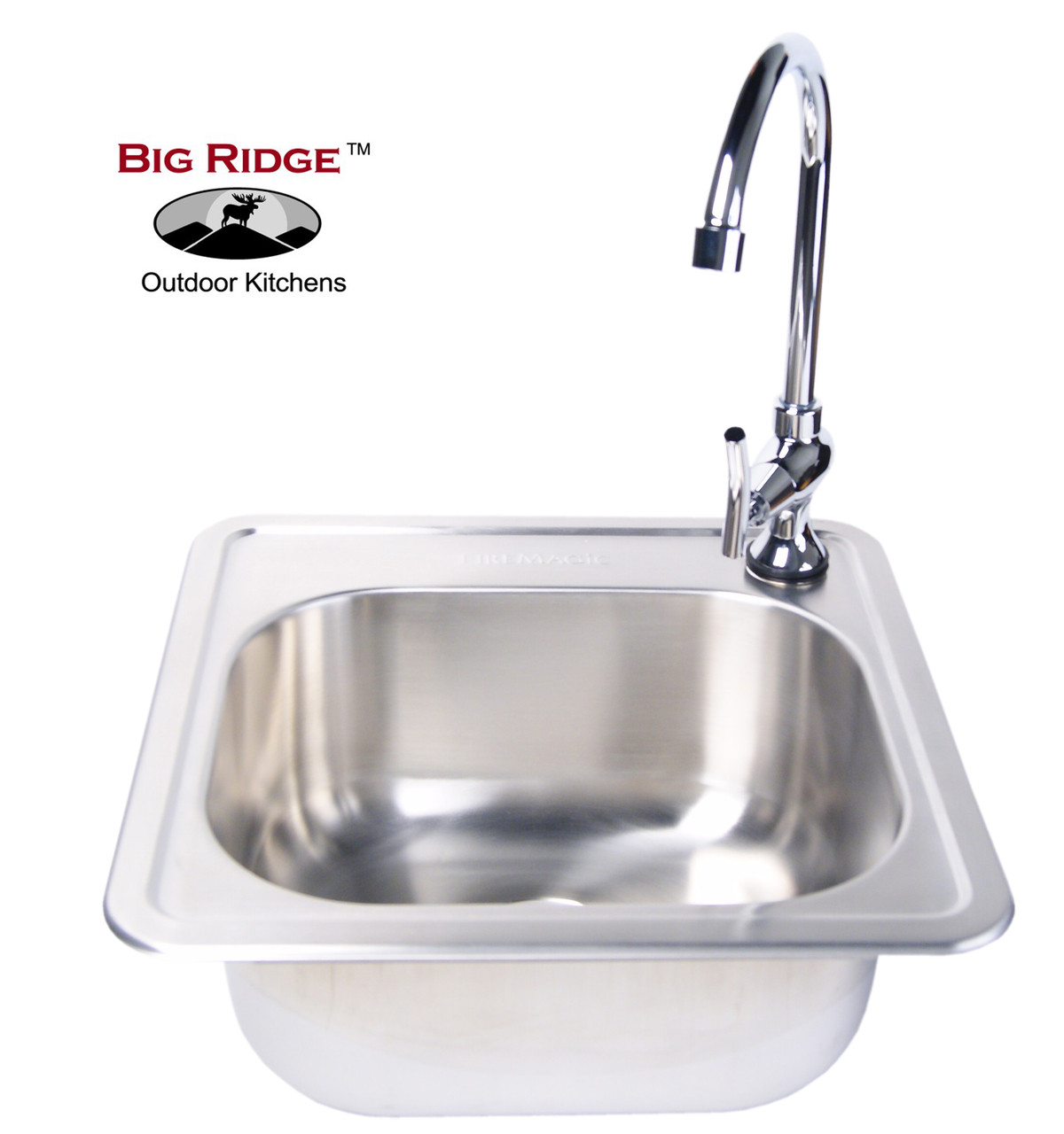 Fire Magic 3587 3588 Stainless Steel 15 X 15 Sink With Faucet