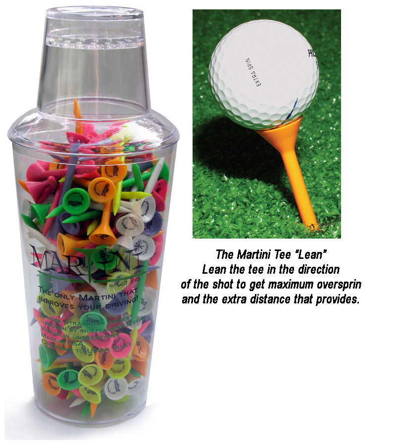 "Martini Tee" Large Shaker 150 Tees Martin Golf U.S.A.
