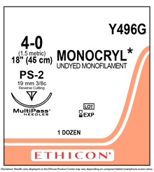 Ethicon Y496G MONOCRYL® (poliglecaprone 25) Suture