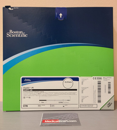 Boston Scientific H74912154012, 1215401 CHOICE™ PT Floppy Guidewire, 0.014in x 300cm, Straight Tip, Box of 05