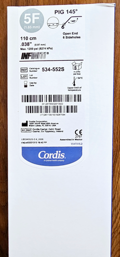 Cordis 534-552S INFINITI ® Diagnostic Catheters Ventricular Angled Pigtail