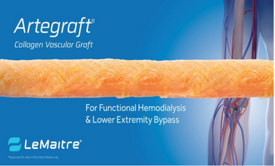 LeMaitre AG645 Artegraft® Collagen Vascular Graft, 5 mm X 45 cm,  Box of 01