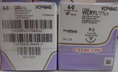Ethicon VCP464G COATED VICRYL® Plus Antibacterial (polyglactin 910) Suture