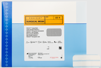 PROCEED® PCDG1 Surgical Mesh, 6 in x 8 in (15 cm x 20 cm), Non-Absorbable, Oval, Sterile, 1 per box
