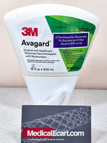 9200 Surgical Scrub 3M™ Avagard™ 16 oz. Dispenser Refill Bottle 1% CHG (Chlorhexidine Gluconate)& 61% Alcohol (Ethyl) with Moisturizers. Case of 08