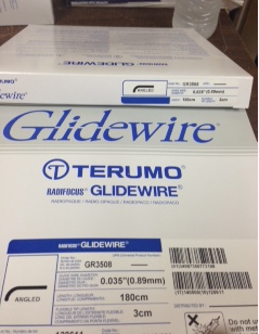 GR3508 Terumo Glidewire ® RF*GA35183A Hydrophilic Coated Guidewire for Peripheral Application Standard, angle tip, .035" diameter, 180 cm long, 3 cm flexible tip length. Box of 5
