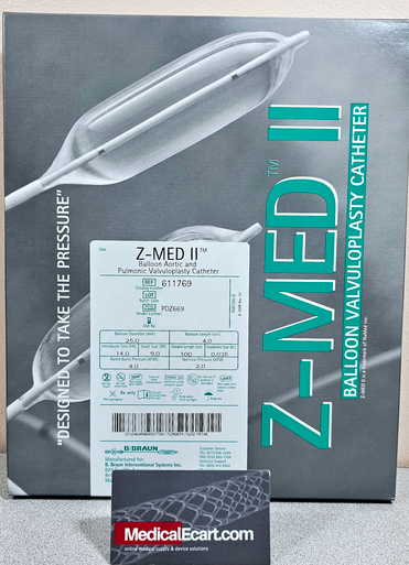 B. Braun 611769 Z-MED II ™ Balloon Aortic and Pulmonic Valvuloplasty Catheter, PDZ669 ZMED II, 25mm X 4 cm X 100cm, Box of 01