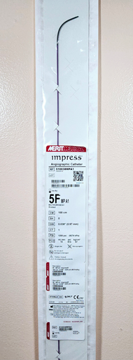 Medical 510038MPA1 Impress® Diagnostic Peripheral Catheter, MPA1, 5Fr x 100 cm, Braided, 0 Side Ports, Box of 05