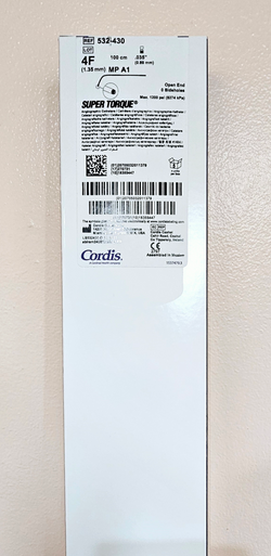 Cordis 532-430 SUPER TORQUE®, 532430, Multi-Purpose (MP A1), Polyurethane  Angiographic Diagnostic Catheter, Fr X 0.035 in X 100 cm, 0 side holes, Box of 05