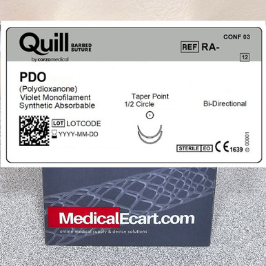 Quill™ Barbed Suture RA-1060Q PDO (Polydioxanone) Suture, Taper Point, Bi-Directional