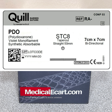 Quill™ Barbed Suture RA-1024Q PDO (Polydioxanone) Suture, Taper Cutting, Bi-Directional