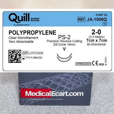 Quill™ Barbed Suture JA-1006Q PDO (Polydioxanone) Suture, Precision Reverse Cutting, Bi-Directional