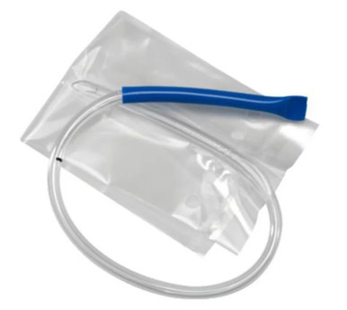 145524 Dover Flatus Bag with Rectal Tube, Pre-lubricated Tip with Three Eyes, Vinyl, 24Fr x 19"