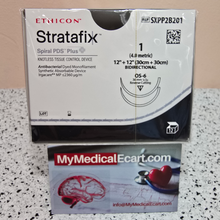 Ethicon SXPP2B201 STRATAFIX™ Spiral PDS Plus Suture, BiDirectional Violet, Reverse Cutting, Absorbable, OS-6 36mm 1/2 Circle, 12" = 30cm, Size 1, Box of 12