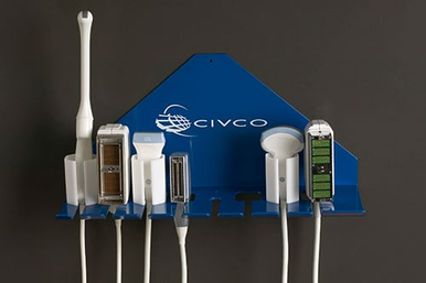742-367 - Civco - Transducer Storage Racks and Stabilizers Transducer storage rack for compact connectors (blue rack) Box of 1
