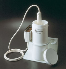 610-585 - Civco - Disinfection Soaking Cup for Endocavity Probes Replacement kit with cup, lid, smaller-white funnel (3) and larger-blue funnel (3). Box of 3