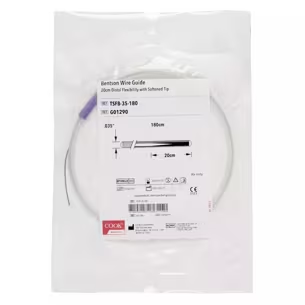 G01290 - Cook - INTERVENTIONAL GUIDEWIRE BENTSON FIXED FLOPPY COIL 0.035IN 180CM. Box of 5, Sterile