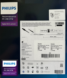 Philips 018OTW Reconnaissance PV .018 OTW, Digital IVUS Catheter 5F., 0.018” x 150 cm, Box of 01