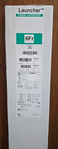 Medtronic LA6MB1Y  Launcher Coronary Guide Catheter, 6F ID (0.071"), Multipurpose Curve, Multipurpose (MB1), 118 cm shaft length, Box of 01