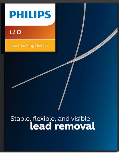 Philips 518-039 LLD® Lead Locking Device, LLD E, Locking range (diameter) 0.013”/0.33mm to 0.016”/0.41mm, Working length 85 cm. Box of 01
