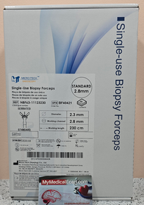 Micro-Tech BF40421 Forcep Biopsy Endoscopy with Spike, Standard, Serrated, Blue, 2.8mm X 230 cm working lenght, Box of 10