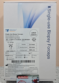 Micro-Tech BF40301 Rite Bite Twin-Wire Biopsy Forceps Endoscopy, Large Capacity Forceps with Spike, Alligator, Blue, 2.8mm X 230 cm working lenght, Box of 10