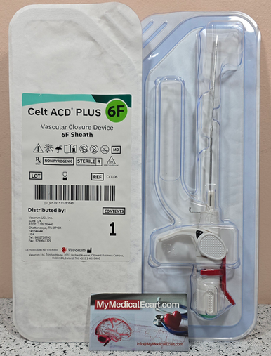 Vasorum CLT-06 Celt ACD® Vascular Closure Device, 6Fr Sheath Size, Pack of 05