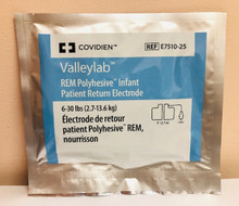 E751025  Infant REM Patient Return Electrode Valleylab, Case of 25. NOW AVAILABLE. SHIP SAME DAY