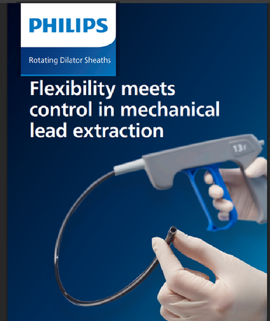 Philips 540-509 TightRail Mechanical Rotating Dilator Sheath, 9 Fr X 18.7" / 47.5 cm Size, Device Inner Diameter 9.2F / 0.119" / 3.0 mm, Outer Diameter 15.9F / 0.207" / 5.3 mm, Outer Sheath Inner Diameter 20.0F / 0.266" / 6.8 mm. Box of 01