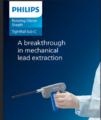 Philips 560-013 TightRail Sub-C Mechanical Rotating Dilator Sheath, 13Fr X 6.1" / 15.5 cm Size, Device Inner Diameter 13.1F / 0.171" / 4.3 mm, Outer Diameter 18.4F / 0.239" / 6.1 mm, Outer Sheath Inner Diameter 22.9F / 0.297" / 7.6 mm. Box of 01