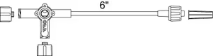 MX43660 - ICU MEDICAL INC - MEDEX IV EXTENSION TUBING 8IN MICROBORE WITH 3-WAY STOPCOCK MALE LUER LOCK LATEX FREE DEHP-FREE, Box of 25