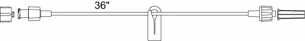 MX448L36 - ICU MEDICAL INC - MEDEX IV EXTENSION TUBING 36IN MICROBORE MALE LUER LOCK LATEX FREE DEHP-FREE, Box of 50