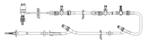 SC125 - ICU MEDICAL INC - 120 10 Drop Primary Set w 2 BCV-CLAVE, 25EA/CS, Box of 25