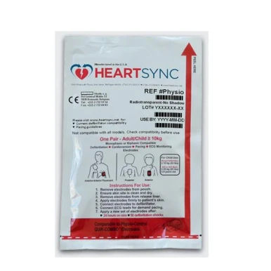 T100AC-PHYSIO - NISSHA CO LTD - DEFIBRILLATOR ELECTRODE ADULT RADIOLUCENT NON-STERILE, Box of 10
