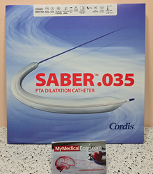 Cordis 48009002N SABER® .035 PTA Dilatation Catheter, Diameter 9.0mm X 20mm, Length 80cm, Box of 01