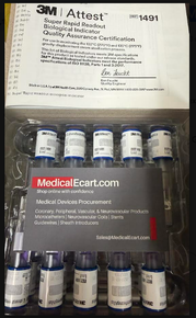 1491 - SOLVENTUM CORP - 3M™ Attest™ Super Rapid Readout Biological Indicator 1491 for Steam Sterilization, Box of 50