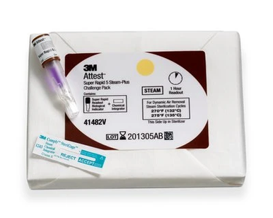 41482V - SOLVENTUM CORP - 3M™ Attest™ Super Rapid 5 Steam-Plus Challenge Pack, 24 Controls/Box, 41482V, Box of 24