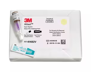 41482VF - SOLVENTUM CORP - 3M™ Attest™ Super Rapid 5 Steam-Plus Challenge Pack, 5 Controls/Box, 41482VF, Box of 24